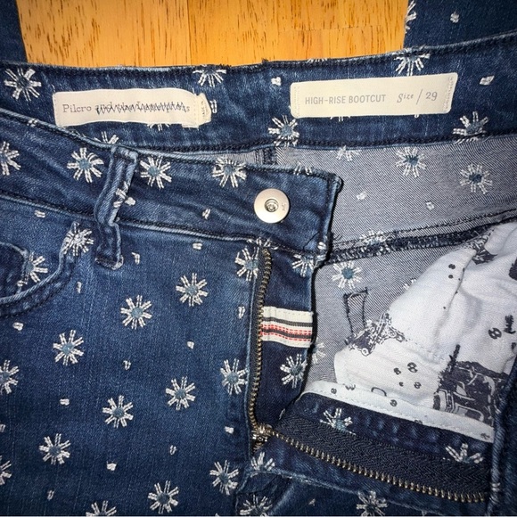 Anthropologie Pilcro embroidered Women's high rise cropped bootcut size 29 Jeans - Picture 7 of 14
